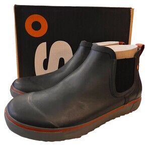 BOGS Kicker Rain Chelsea II Men's Boots Black Size 11 NEW in Box Waterproof